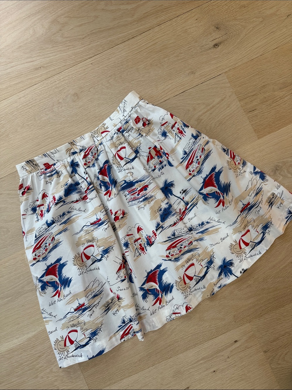 Brooks Brothers Coastal Florida Flared Skirt